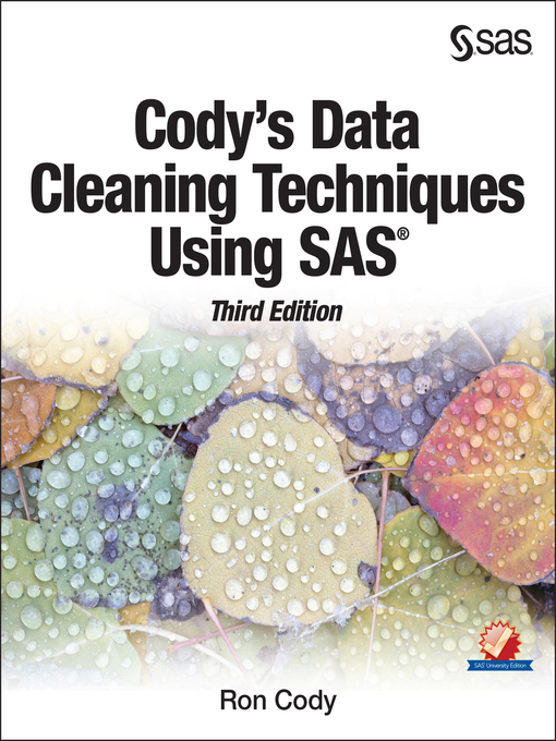 Title details for Cody's Data Cleaning Techniques Using SAS by Ron Cody - Available